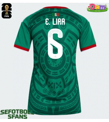 Mexiko Erik Lira #6 Hemmatröja Kvinnor VM 2026 Kortärmad
